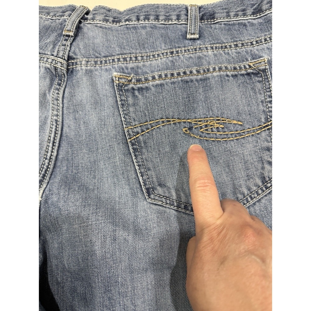 Cinch Jeans Mens 40x34 Dooley Relaxed Fit Blue Light Wash‎ Hand Sanded Bootcut - Picture 15 of 16
